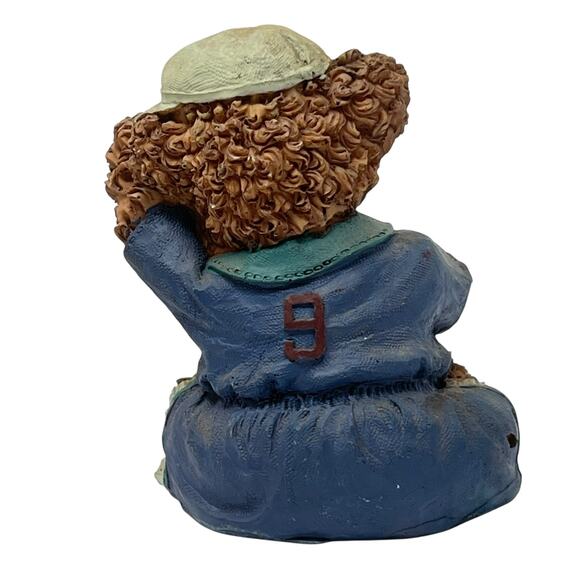 Little League Bear with Baseball and Ball Cap Resin Figurine - Picture 3 of 8